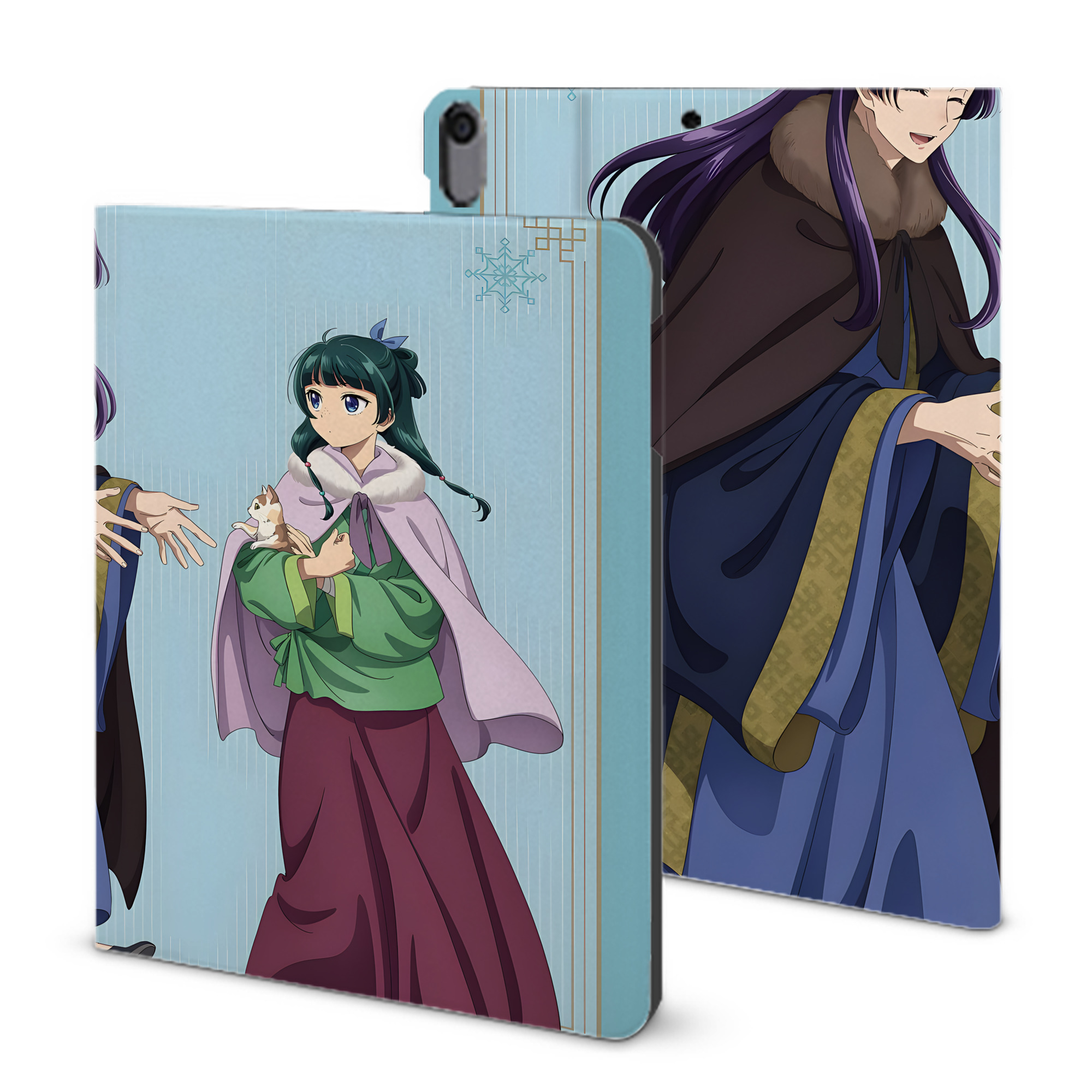 （画像用） 薬屋のひとりごと The Apothecary Diaries IPad ケース ブック型 PUレザー TPU 耐衝撃 軽量 薄型 ペン収納なし 全面保護 IPad 各モデル対応